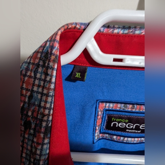 Franco Negretti long sleeve button down shirt. Colourful quality cotton fabric. - Picture 4 of 9